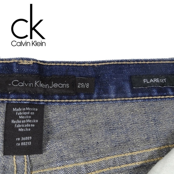 C K Flare FitStretch Dark Denim Jeans Women Sz29/8 - Picture 5 of 5